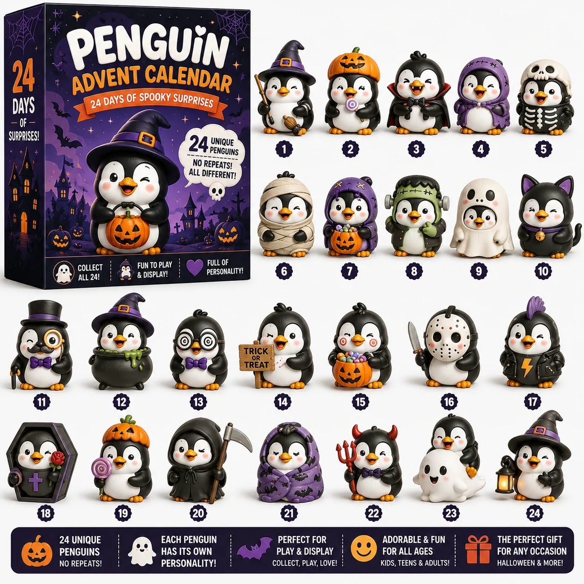 🐧 24 Days of Penguin Surprises Advent Calendar – 3 Fun Editions