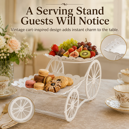 Vintage Carriage Fruit & Dessert Display Stand