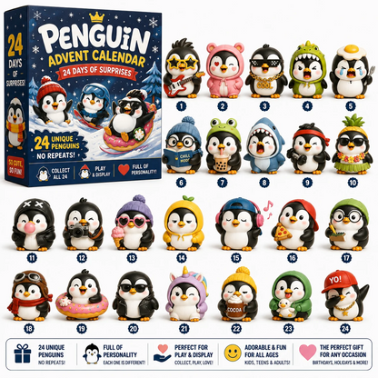 🐧 24 Days of Penguin Surprises Advent Calendar – 3 Fun Editions