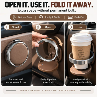 🚗 Universal Foldable Car Cup Holder