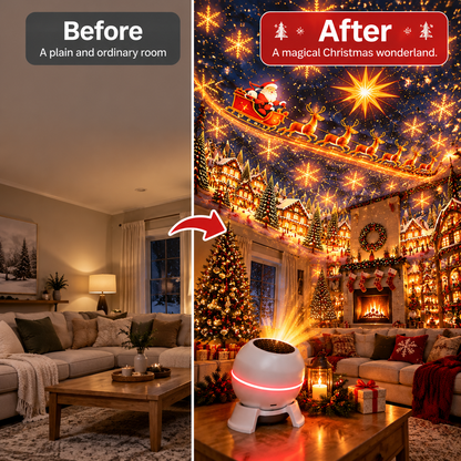 🔥 LAST DAY 50% OFF – 🎄 Magical Christmas Projection Night Light – Transform Any Room Into A Holiday Wonderland