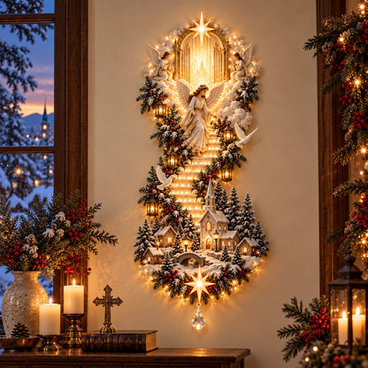 ✨ Last Day – 50% OFF!✨ Jesus Light of Heaven Christmas Wall Hanging✝️