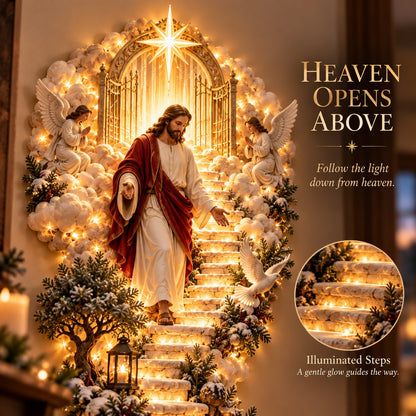 ✨ Last Day – 50% OFF!✨ Jesus Light of Heaven Christmas Wall Hanging✝️