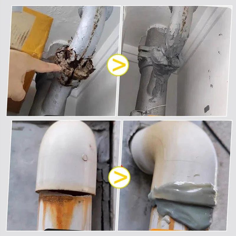 Weld Metal Repair Glue – Repairs exhaust pipes, metal pipes & more. Cures at room temp – sand, drill & paint after curing!