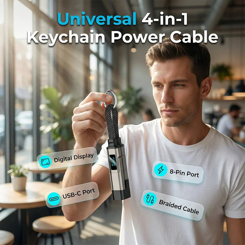 4-in-1 Keychain Fast Charging Cable