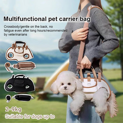 Portable breathable pet carrier bag and backpack — product image 1