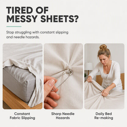 Multi-Functional Needle-Free Bedsheet Clips